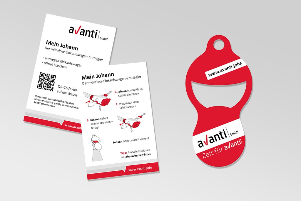 Schlüsselanhänger Johann mit Logo